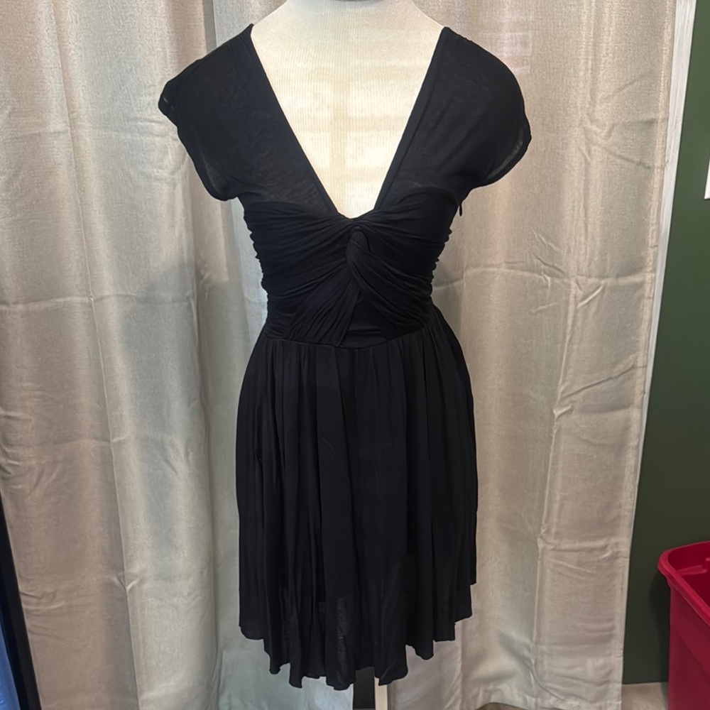 ARMANI EXCHANGE black midi dress